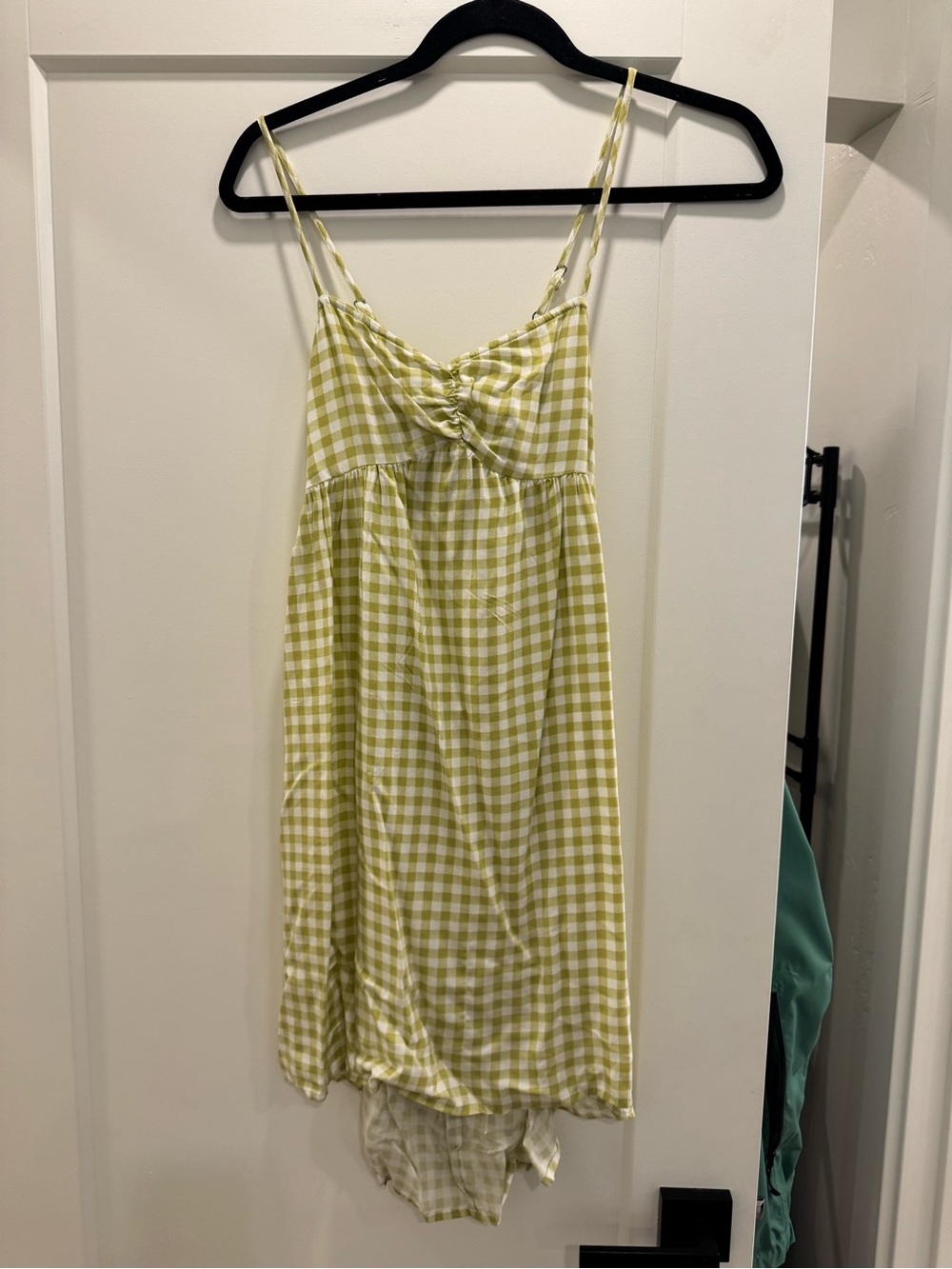 Gingham Spaghetti Strap Dress